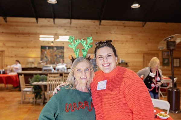 two women at Byars Wright Christmas Lunch
